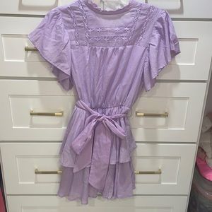 fake love shack fancy purple dress, size small, worn once (AMAZING condition)